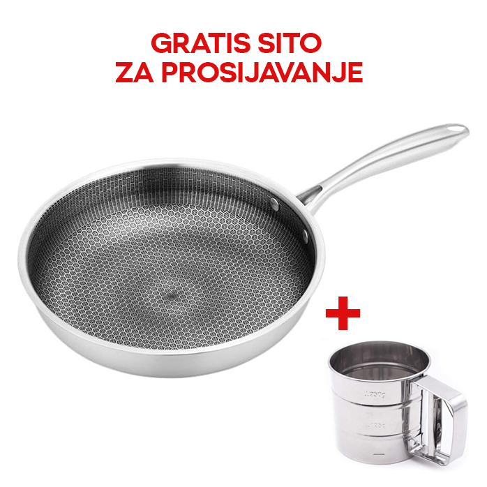 Tava od nehrđajućeg čelika + GRATIS KUHINJSKO SITO