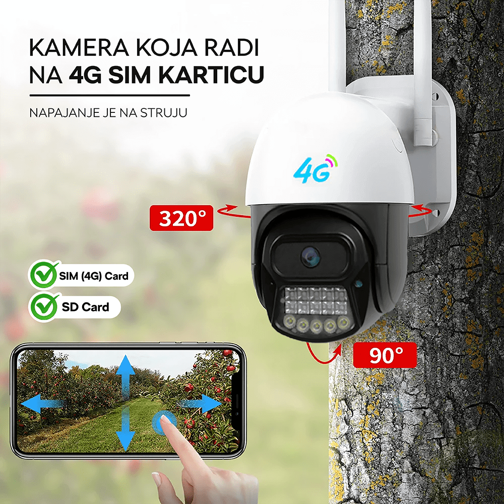 4G SIM PTZ KAMERA