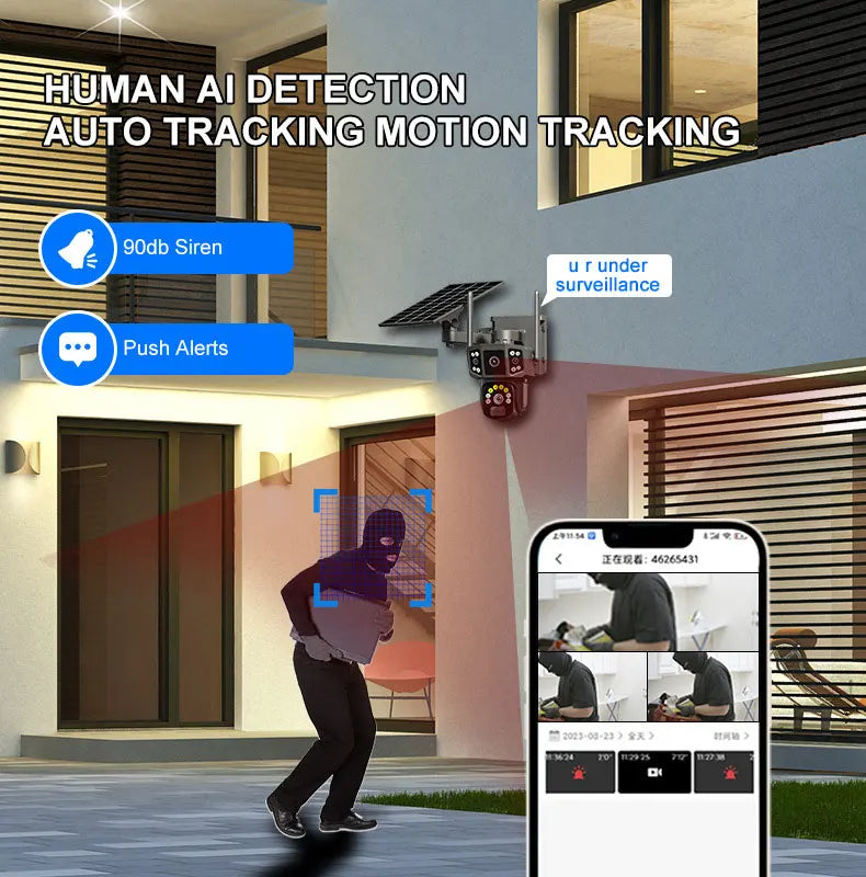 Pametna 4G nadzorna kamera sa solarnim napajanjem