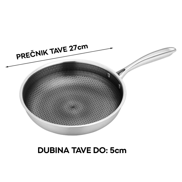 Tava od nehrđajućeg čelika + GRATIS KUHINJSKO SITO
