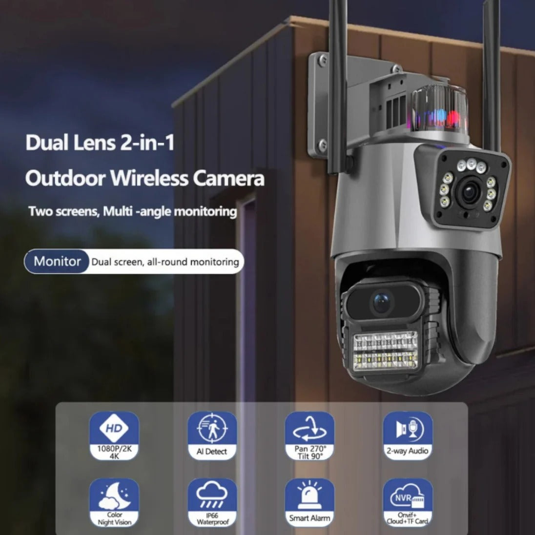4K 12MP Dvostruka WiFi Kamera