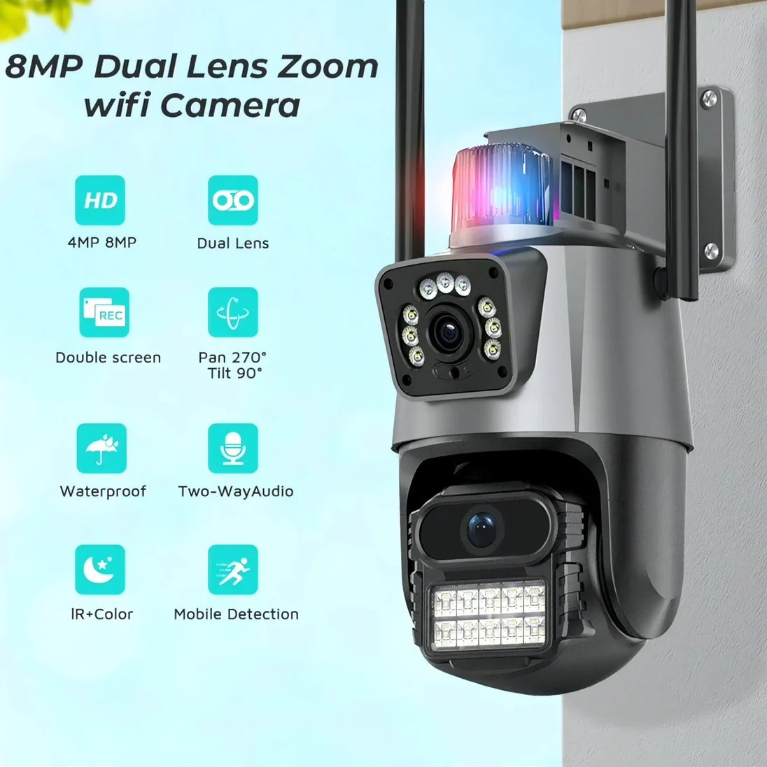 4K 12MP Dvostruka WiFi Kamera