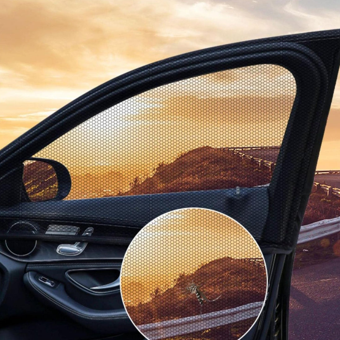 Mrežasti komarnik za auto SET OD 2 KOMADA